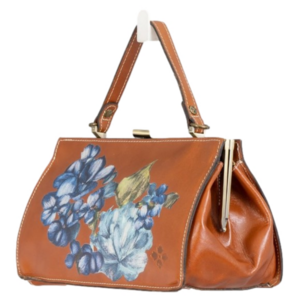 Patricia Nash Ardella Leather Metal Frame Satchel